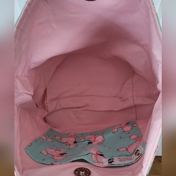 Handmade Retro Poodle Pattern Bucket Handbag - Picture 3 of 9